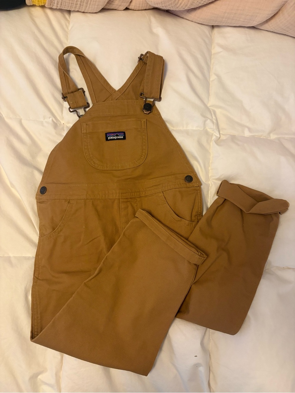 Patagonia Kids Brown Canvas Overalls